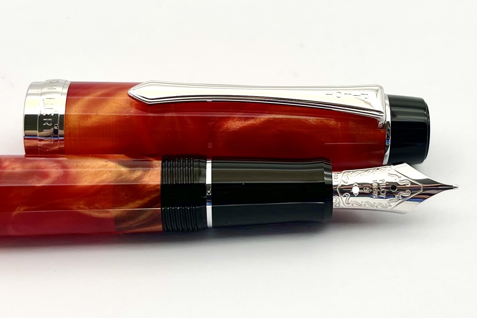 PilotCustomHeritageSpecialEditionMarbleOrangeFountainPen_I